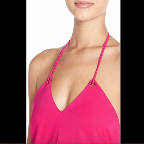 NWT $328 Jill Jill Stuart Halter Crepe Gown Peony - Picture 4 of 8